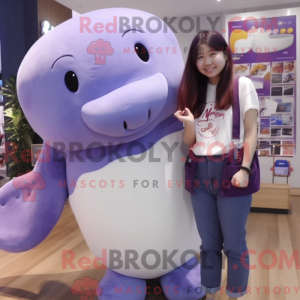 Lilla Beluga Whale maskot...