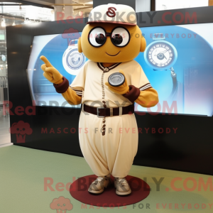 Brown Baseball Ball mascot...
