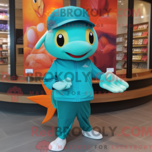 Teal Goldfish mascotte...