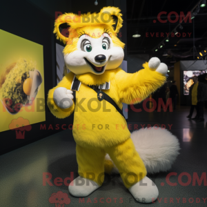 Geel Skunk-mascottekostuum...