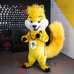 Geel Skunk-mascottekostuum...