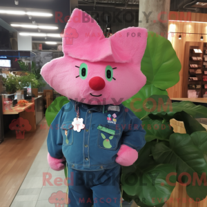 Máscara de trevo rosa de...