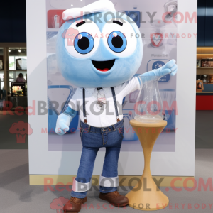 Hvidt timeglas maskot...