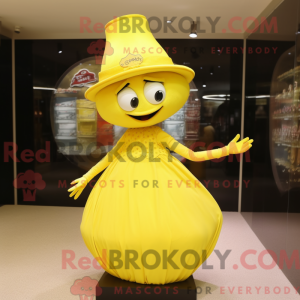Gul tun maskot kostume...