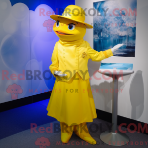 Gul tun maskot kostume...