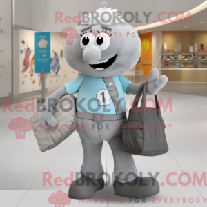 Grå Ice Cream maskot...