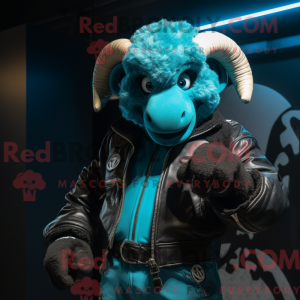 Turkis Ram-maskotdraktfigur...