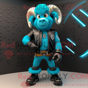 Turkis Ram-maskotdraktfigur...