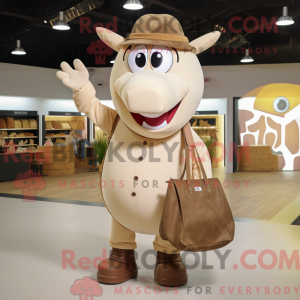Beige hestesko maskot...