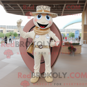 Beige hestesko maskot...