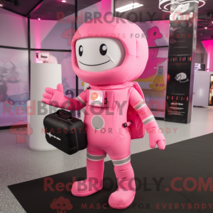 Pink Astronaut maskot...