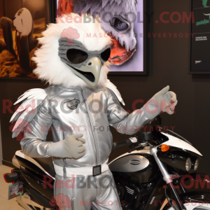 Silver Hawk maskot kostume...