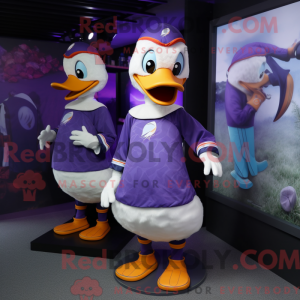 Purple Muscovy Duck mascot...