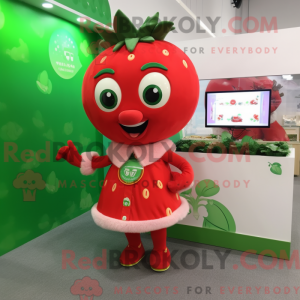 Aardbei-mascottekostuum...
