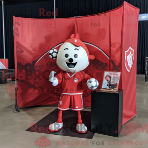 Red Soccer Goal maskot...