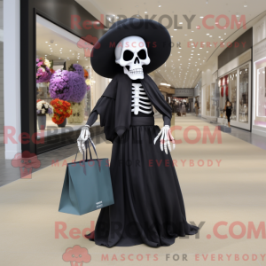 Black Skull maskot kostume...