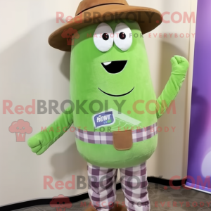 Lavender Green Bean mascot...