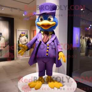 Personaggio mascotte viola...