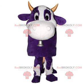 Mascote da famosa vaca Milka branca e roxa - Redbrokoly.com