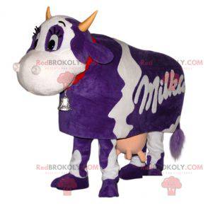 Mascota de la famosa vaca Milka blanca y morada - Redbrokoly.com