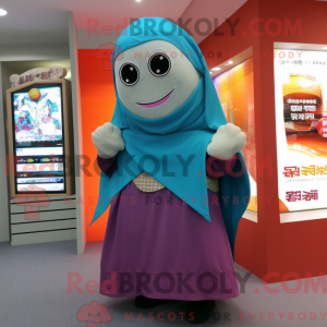 TV-maskotdraktfigur kledd...