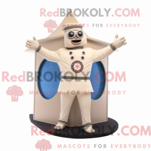 Beige Ring Master maskot...