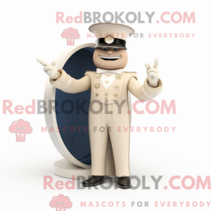 Beige Ring Master mascot...