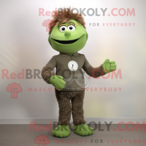Oliwkowy zegarek na rękę...
