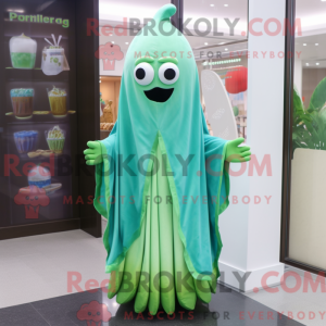 Cyaan asperges mascotte...