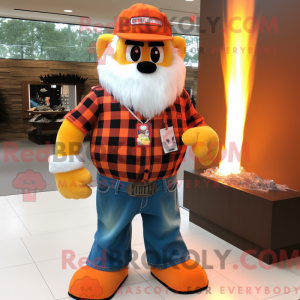 Orange Fire Eater mascot...