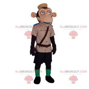 Abe maskot i zoo keeper explorer outfit - Redbrokoly.com