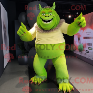 Green Ogre maskot kostume...