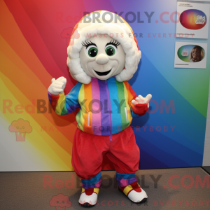 Regenboogmascottekostuum...