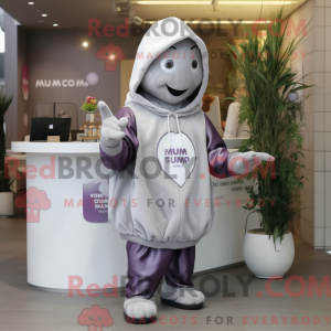 Silver Plum mascot costume...