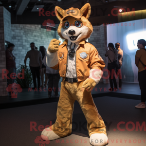 Tan Wolf-maskotdraktfigur...