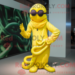 Mascotte de Méduse jaune...