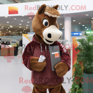 Brun hest maskot kostume...
