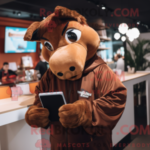 Brown Horse mascottekostuum...
