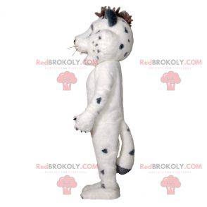 Soft and hairy cute white and gray tiger mascot - Redbrokoly.com