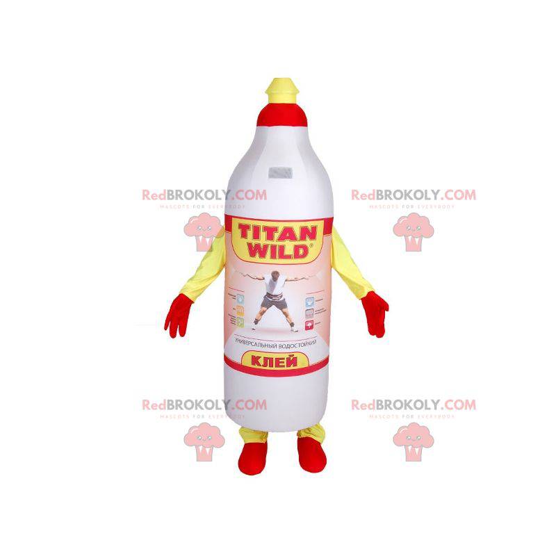 Mascotte de bouteille de colle de la marque Titan -