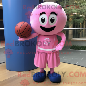 Pink Basketball Ball maskot...