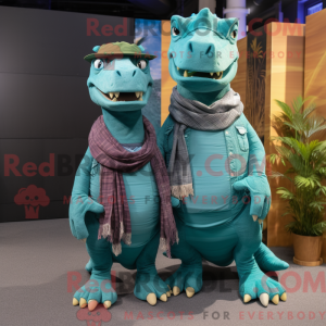 Blauwgroen Tyrannosaurus...