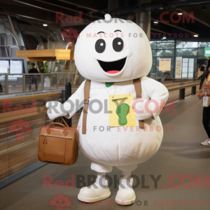 Hvid Squash maskot kostume...