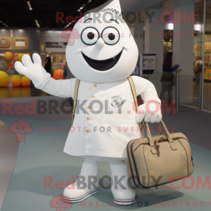 Wit Squash-mascottekostuum...