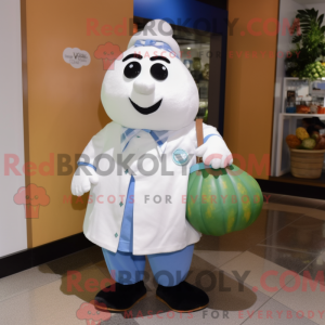 Hvid Squash maskot kostume...