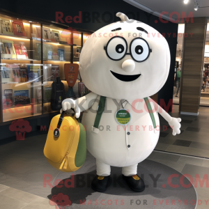Wit Squash-mascottekostuum...