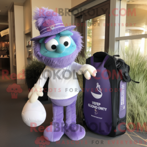 Lavendel golftaske maskot...