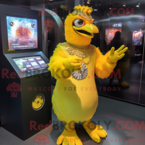 Gul Tandoori Kylling maskot...