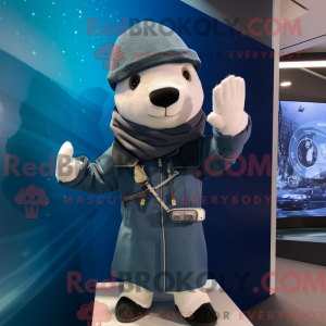 Navy Soldier maskot kostume...