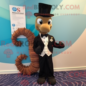Brown Seahorse mascot...